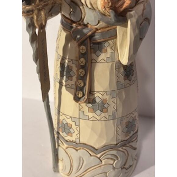 Jim Shore White Woodland Santa Gentle Giver Figurine Christmas Decor Cream - Picture 9 of 12